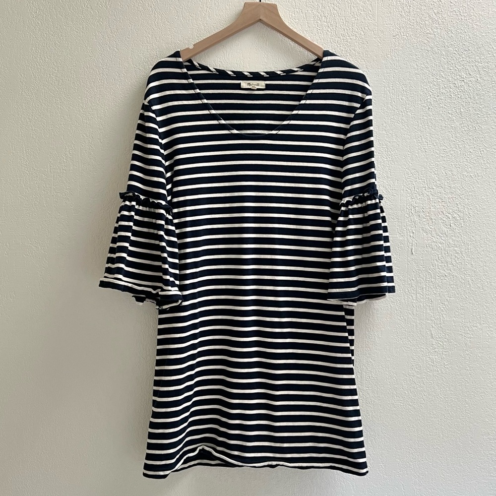 Madewell Bell Sleeve Striped Dress